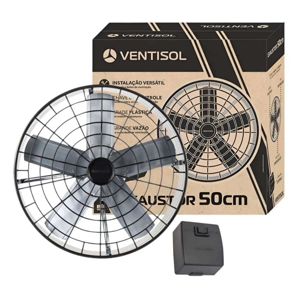 Exaustor Axial 50cm Ventisol Comercial Parede Alta Vazão 127v ou 220v