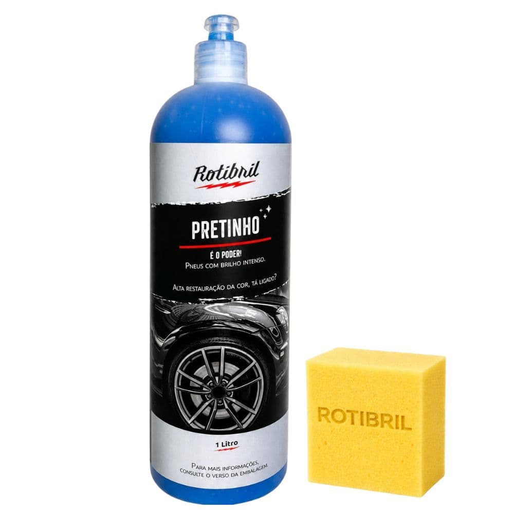 Pretinho de Pneu 1 Litro - Brilho e proteção a base de Glicerina - Alto poder de hidratação