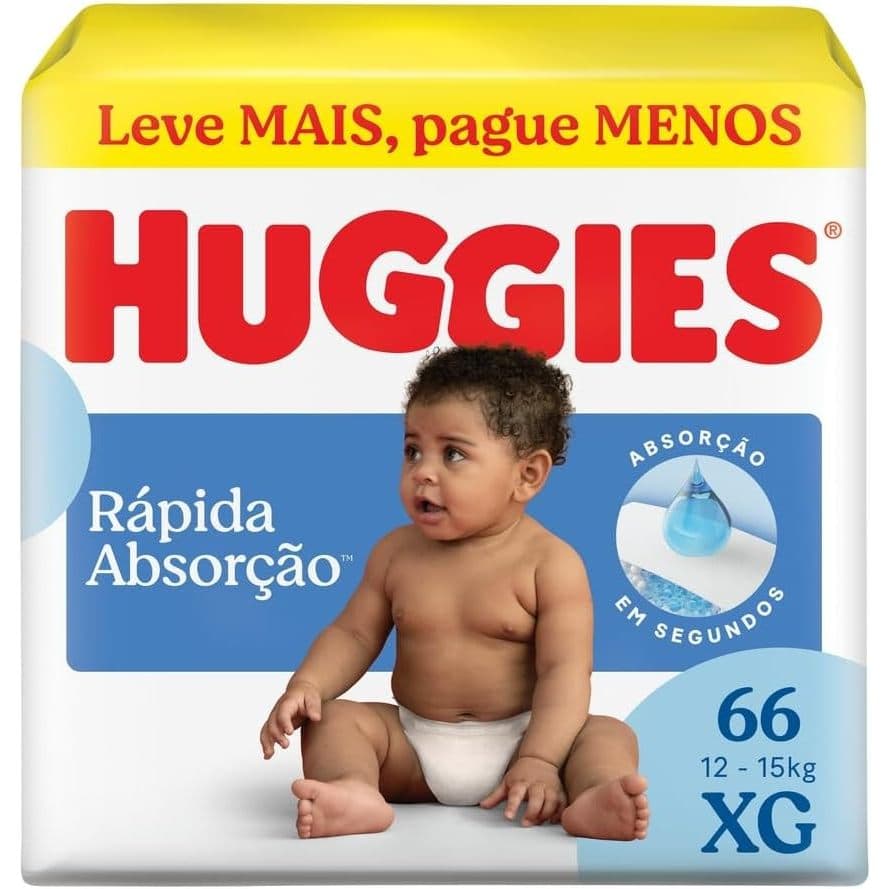 Huggies Fralda Tripla Proteção XG 66 Unidades