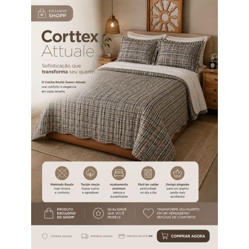 Colcha Boutis Queen Floral Matelada Cobre Leito Queen Kit Colcha Casal Queen