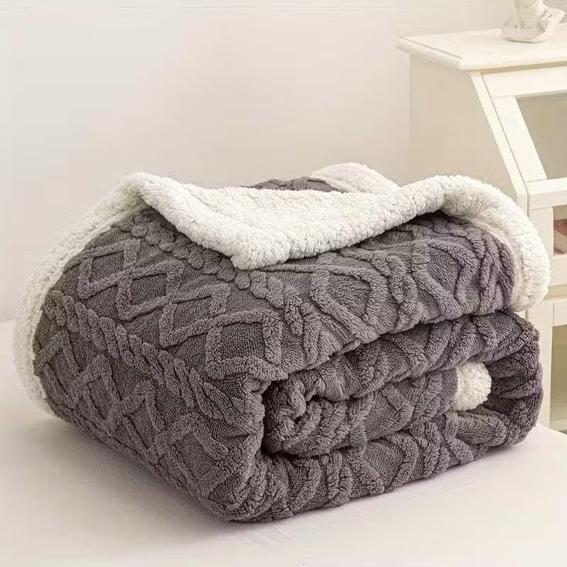 Manta Com Sherpa Glamour Casal Padrão Super Luxo Promoção Lançamento Macia Boa Qualidade Ola1