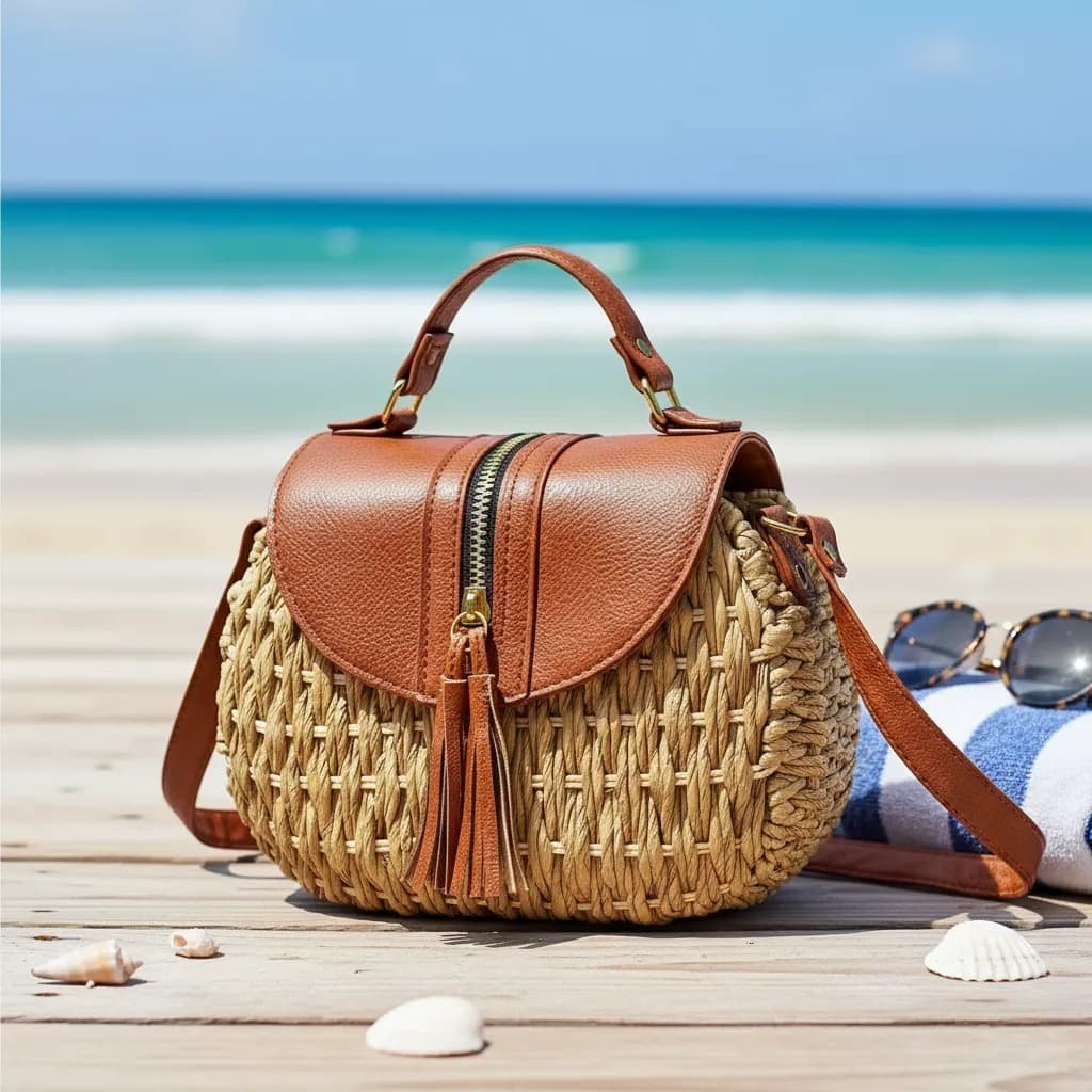 Bolsa Feminina De Praia com Alça Transversal Verão Férias