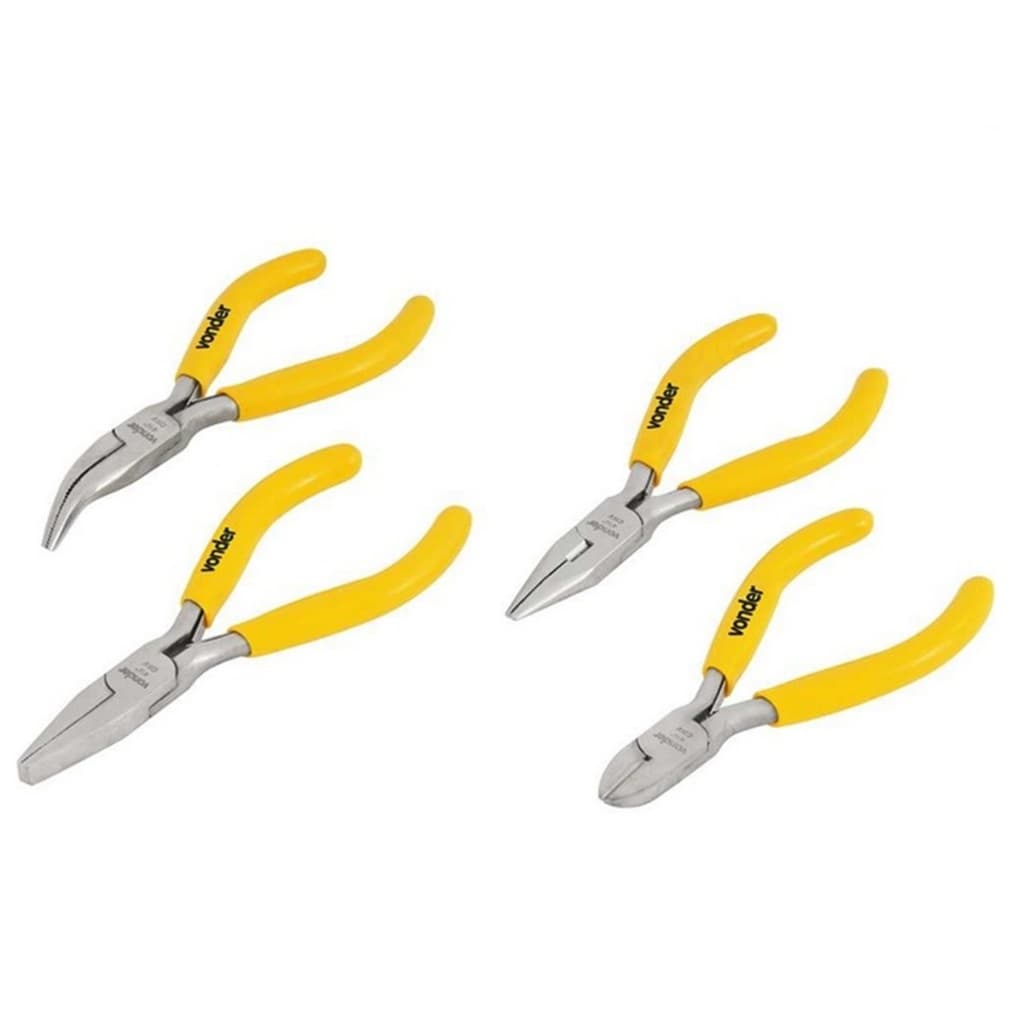 kit Jogo de mini alicates com 4 peças Vonder