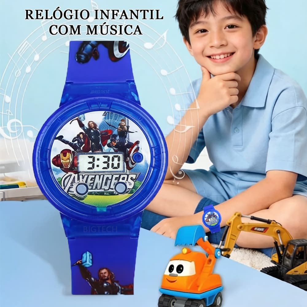 Relógio Infantil Masculino Relógio Menina Infantil Digital Com Luz LED