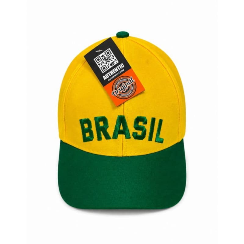 Boné Brasil Ajustável Unissex Copa Do Mundo Verde E Amarelo