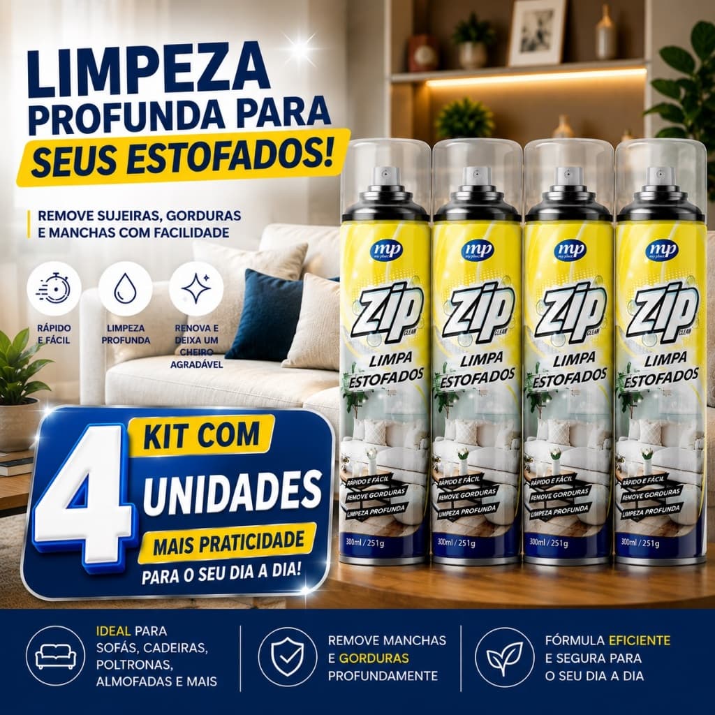 4UN Espuma Spray Limpa estofado a Seco Zip 300ml