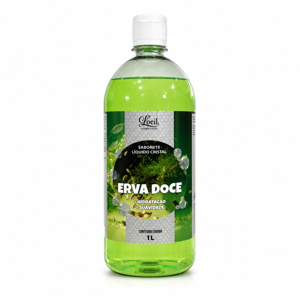 Sabonete Líquido Erva Doce 1L Loeil Limpeza Suave e Hidratante