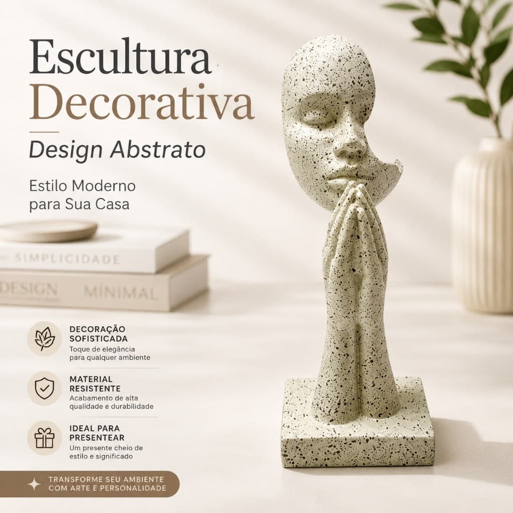 Escultura Decorativa Estátua Decorativa Escultura Abstrata Decorativa Enfeite De Mesa Para Sala Estante Aparador
