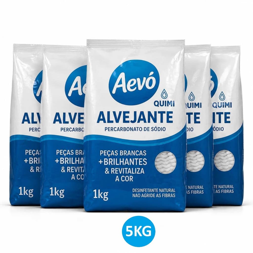Percarbonato de Sódio Alvejante Tira Manchas Aevó Limpeza Em Geral Clareador De Roupas 5kg