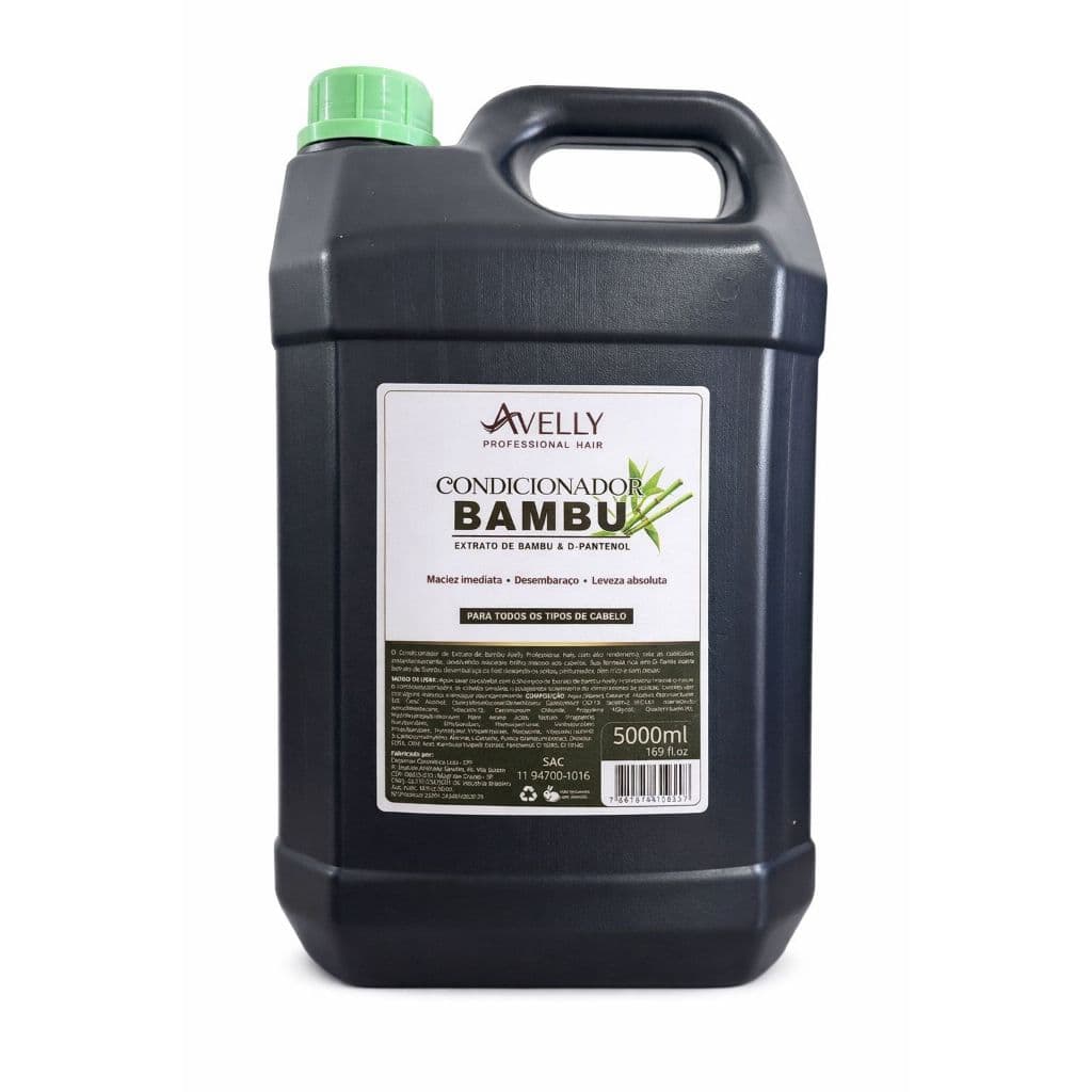 Condicionador de Bambu Avelly Profissional 5L – Hidratação Intensa, Maciez Imediata e Desembaraço Perfeito