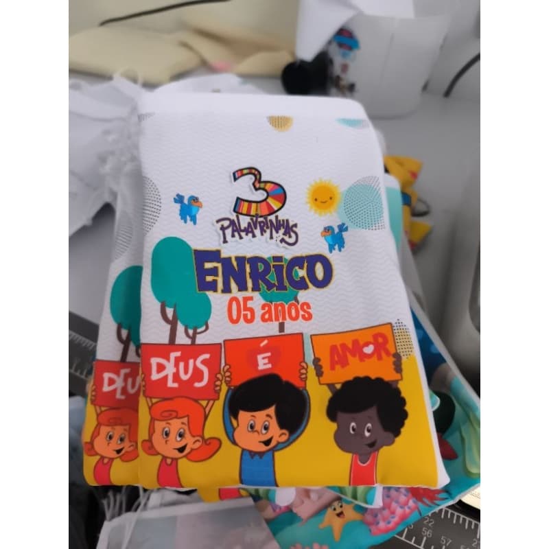 Saquinho de Doces Personalizado com nome 3 Palavrinhas Lembrancinha Aniversário
