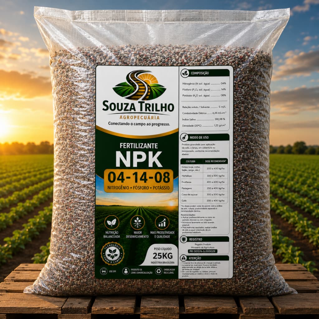 Fertilizante NPK 04-14-08 Granulado Adubo 25kg