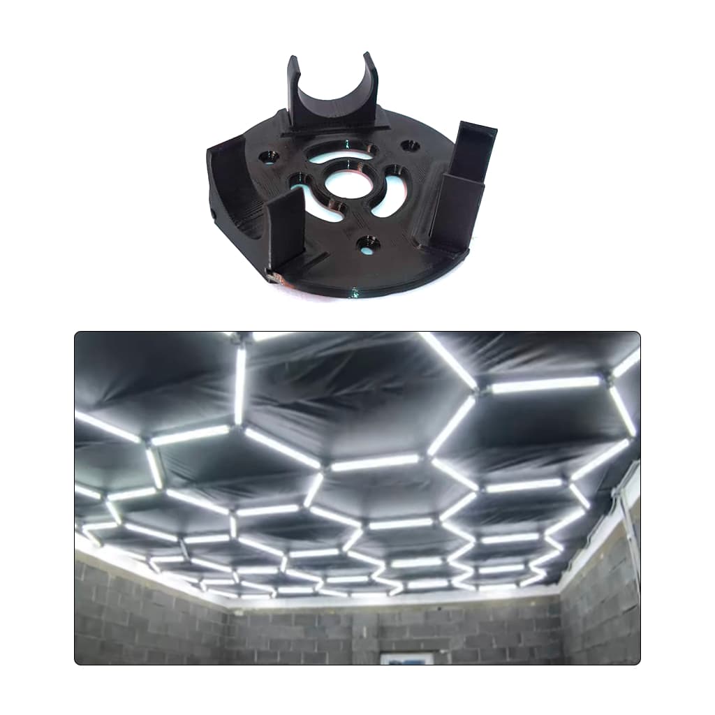Kit Suportes Hexagonal original mais resistente Lampada Tubulare T8  estetica automotiva 120 graus academia