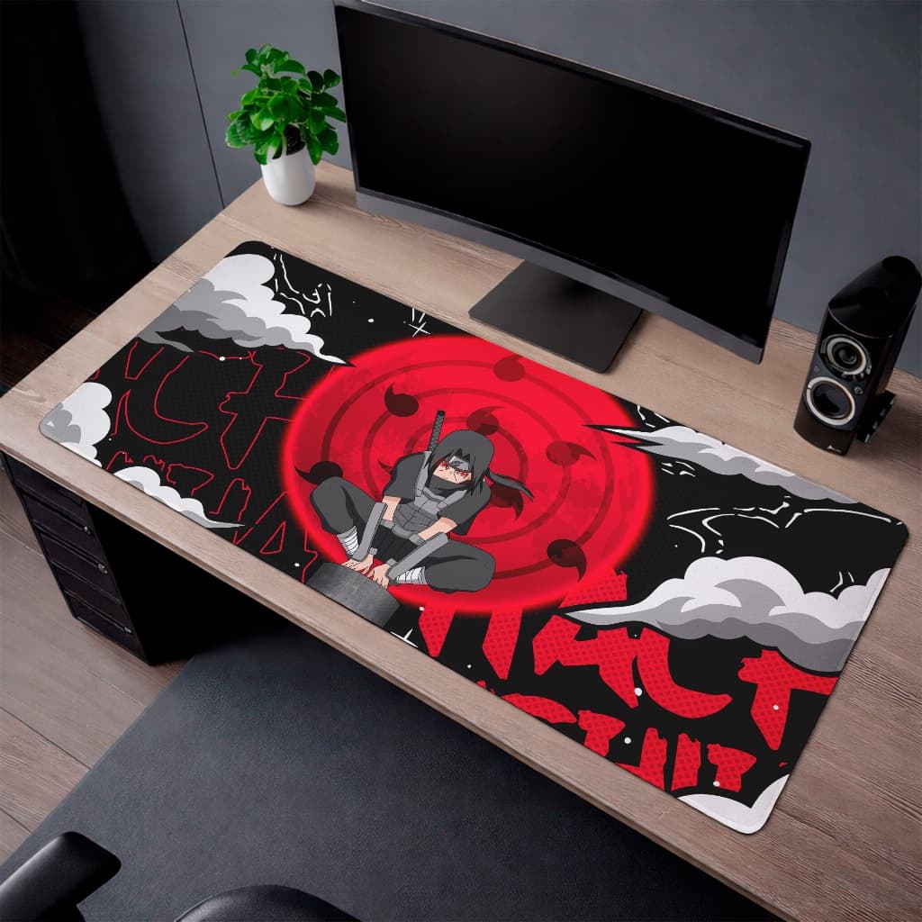 Mouse Pad Gamer Anime Ninja Olho Vermelho Extra Grande Envio Imediato