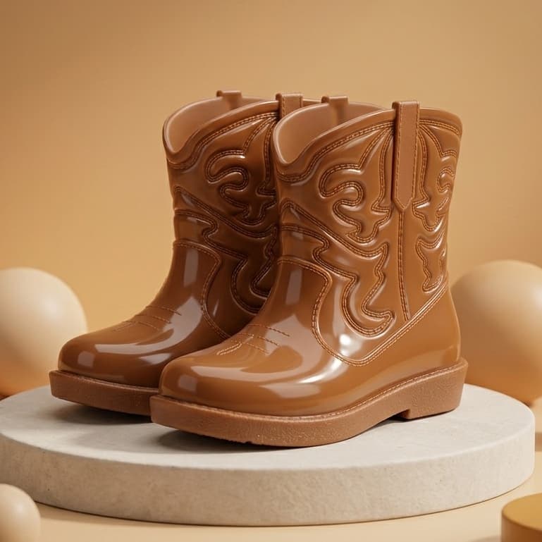 Bota Infantil Galochinha Texana Menina, Botinha Country Leve Confortável rodeio