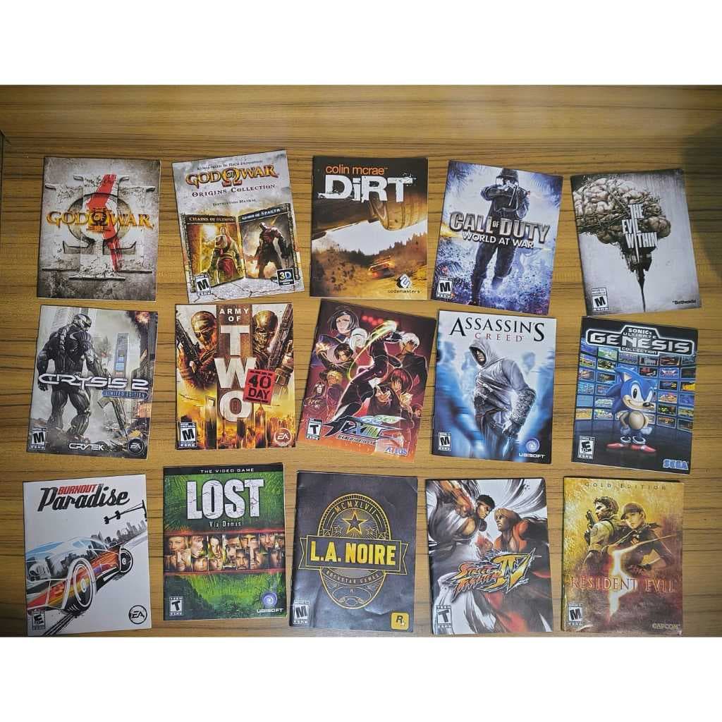 Manuais PS3 Originais ESCOLHA | GTA, Red Dead, Far Cry, Dark Souls, Uncharted, Resident, God of War