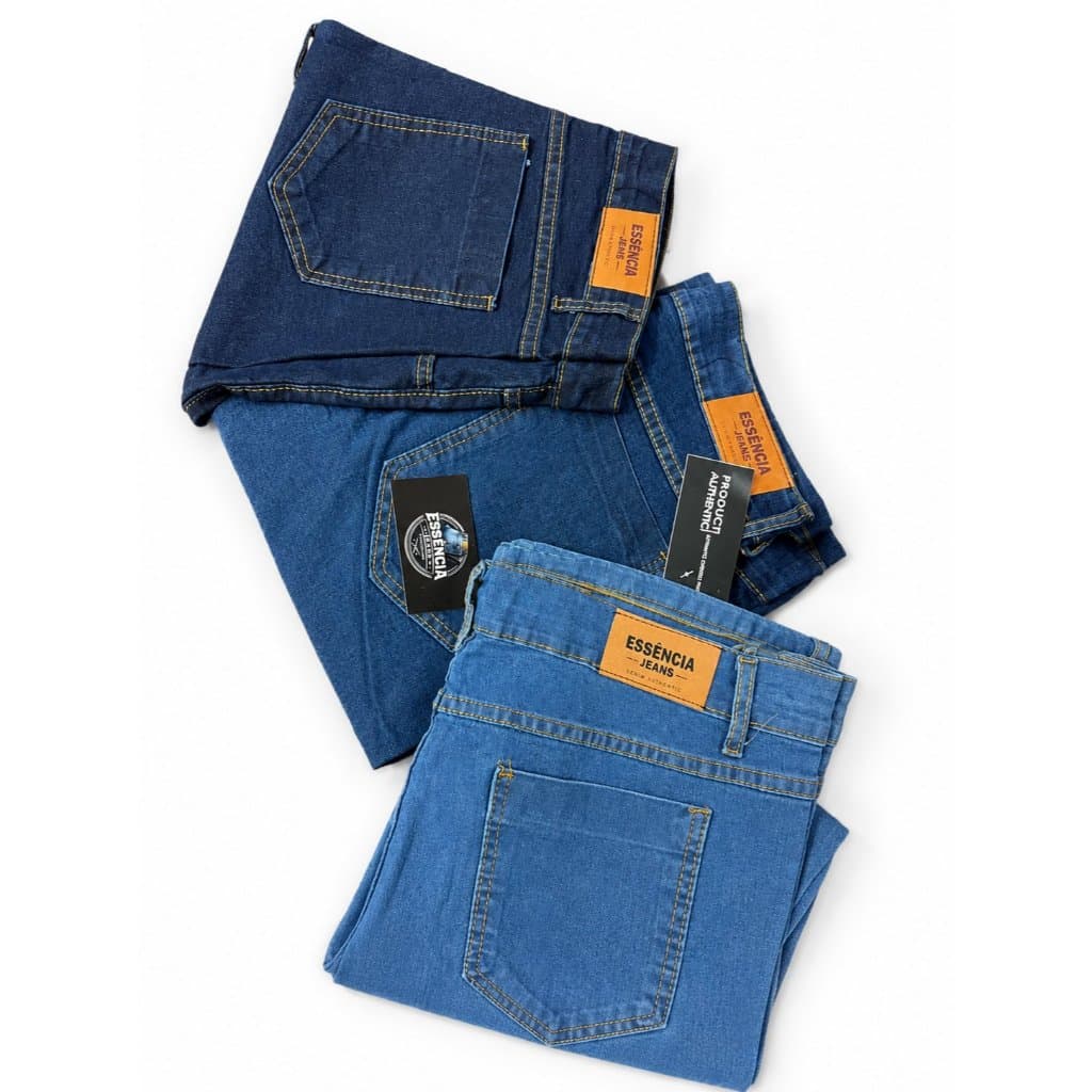 Calça Jeans Masculina Tradicional Essência Jeans Lavagem Intermediária (azul médio)