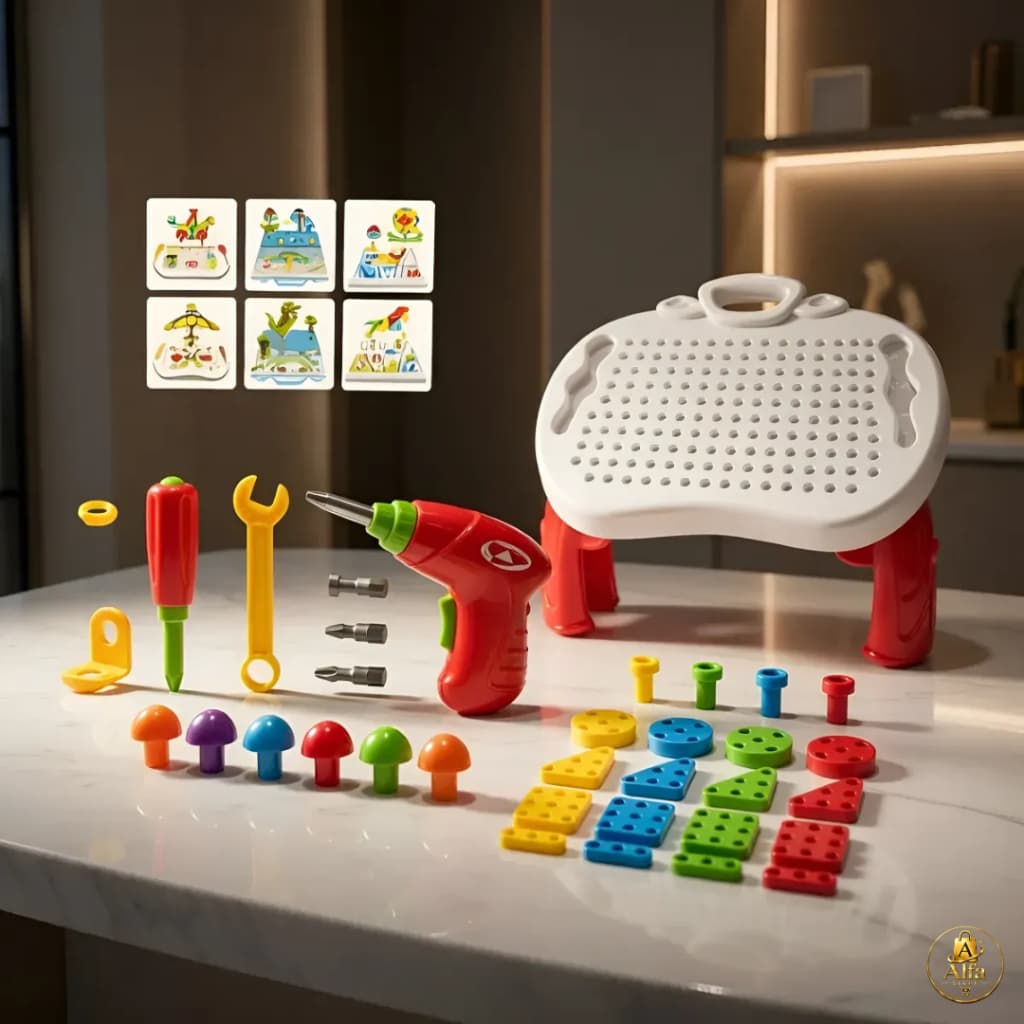 kit Mesa Educativa Infantil Toys Criativa Montagem 3D Criatividade Raciocínio Lógico Coordenação Motora Presente