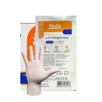 Luva Cirúrgica Estéril Latex - Embalagem com 1 par