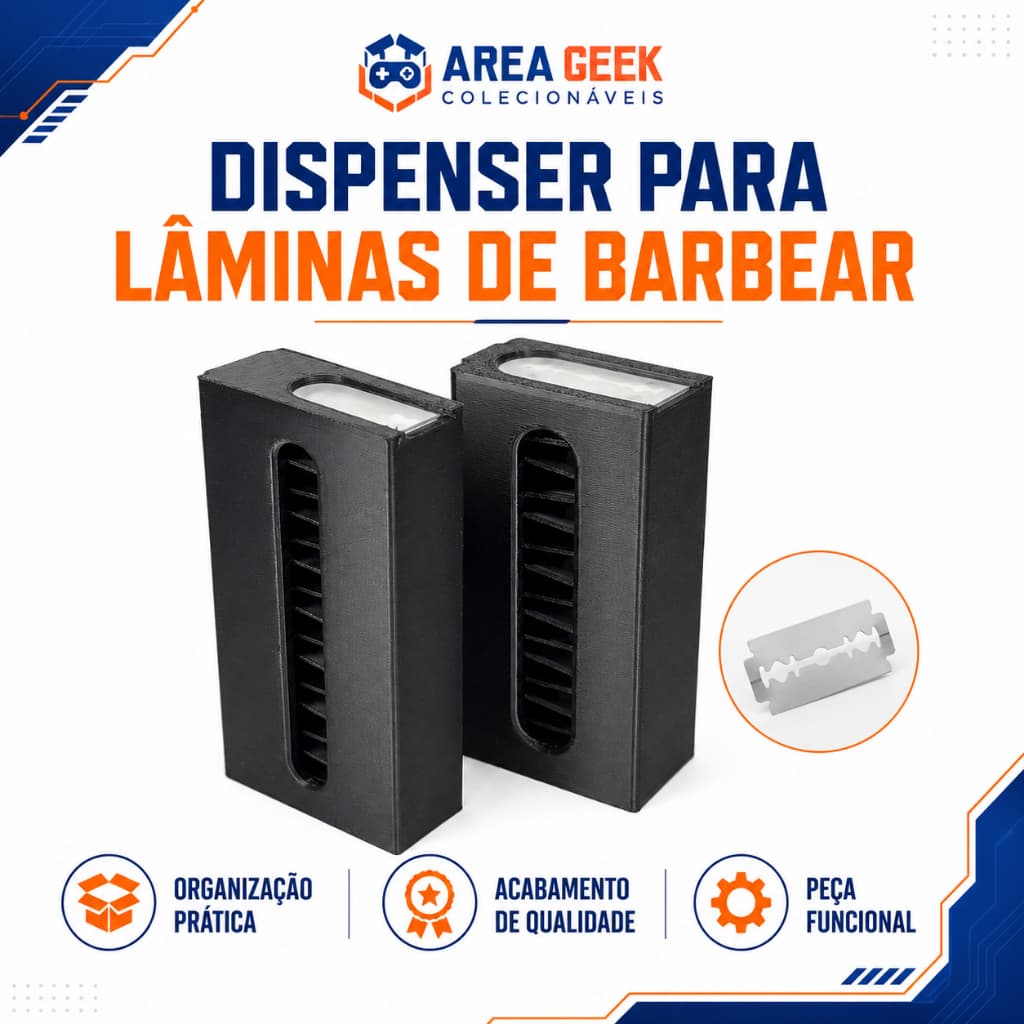 Dispenser para laminas de barbear - Organizador - Suporte para laminas barbearia