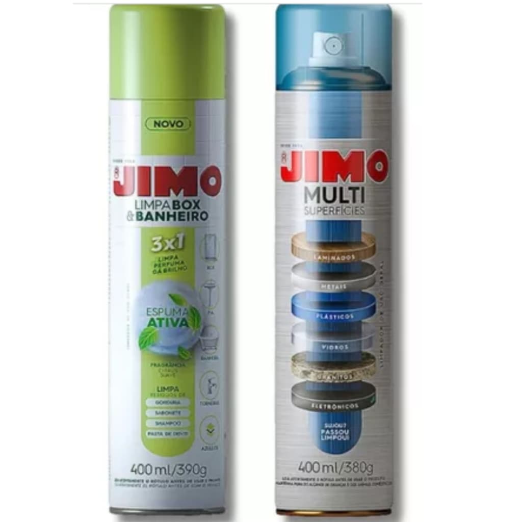 Kit Jimo:Jimo Limpa Box + Jimo Multi Superficies 400ML Cada