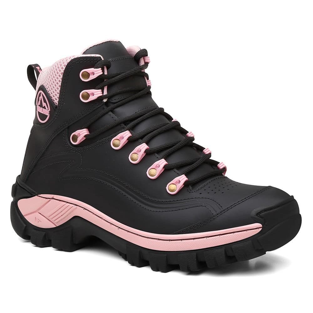 Coturno Feminino Via Livre Bota Couro Emborrachado Legitimo Adventure Confortável Anatômica