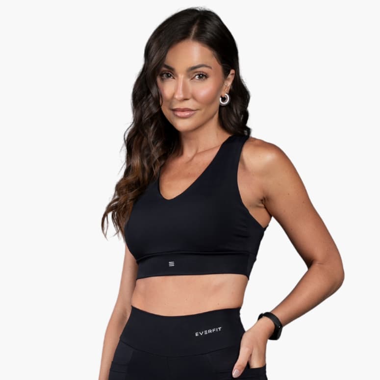 Top Academia Corrida Fitness Alta Sustentação Fitness Treino Feminino