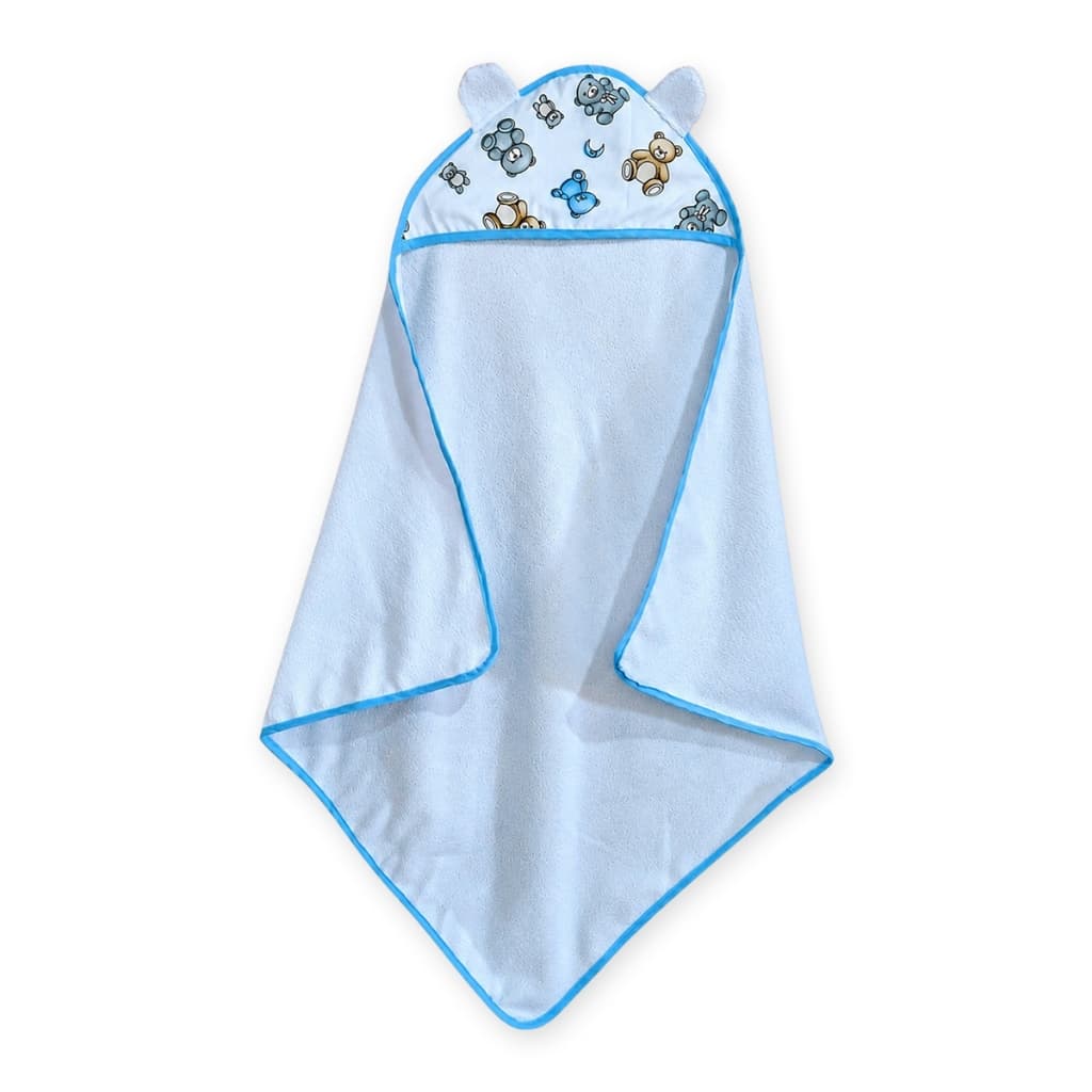 Toalha De Banho Bebê Com Capuz Orelhinha Estampada Recém Nascido Bichinho