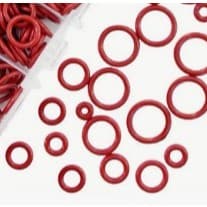 Kit Anel De Vedação O Ring Silicone Vermelho Reparo E Manutenção 5 Unidades
