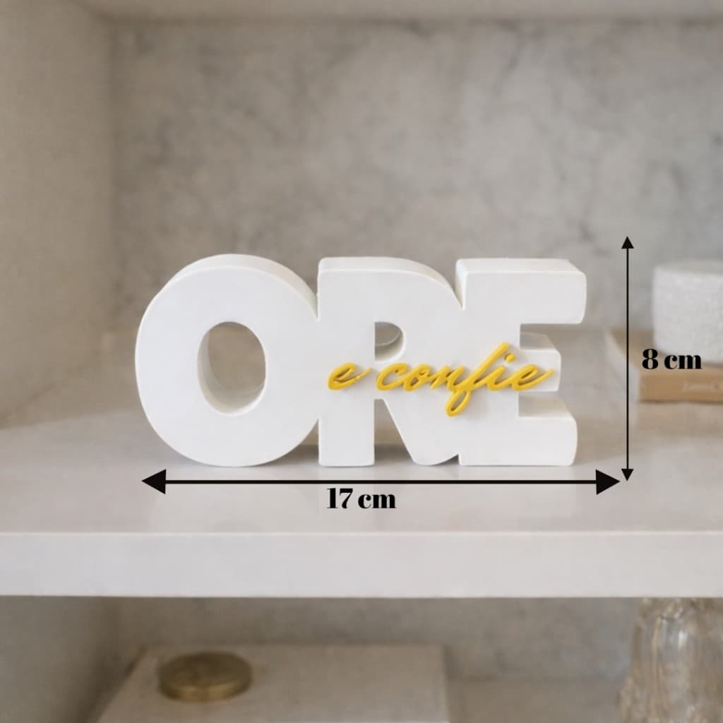 Decorativo Letreiro Religioso Ore e Confie versão Premium com Acabamento Super Luxo