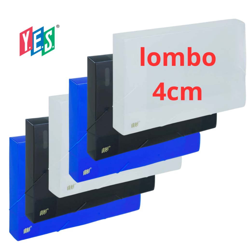 Pasta Aba Elástica YES 4cm tamanho Ofício transparente com elástico de silicone CX040S