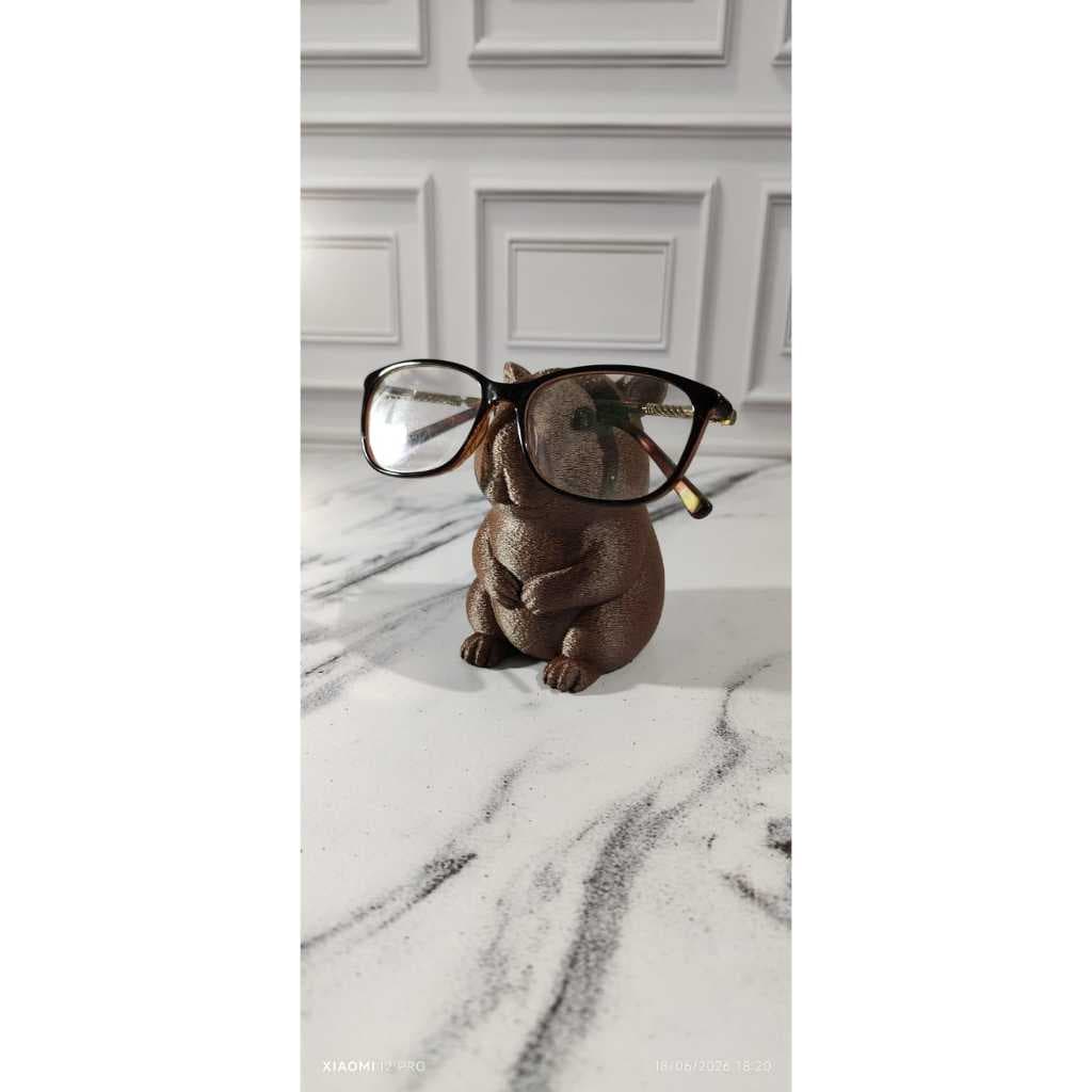 Porta Óculos Capivara Fofo Suporte Decorativo e Criativo Para Mesa  Suporte de Óculos Capivara