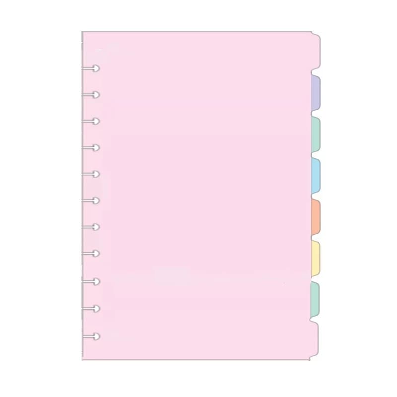 Kit 8 Divisórias Reposicionáveis para Caderno de Discos B5/A4 – 10/11 Furos, Uso Escolar