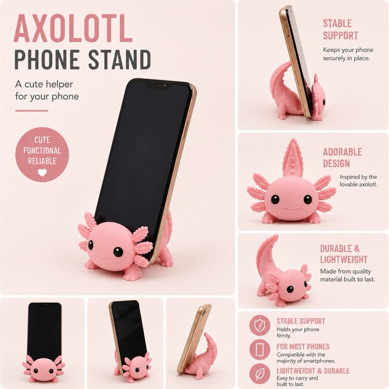 Suporte para Celular Axolote Encantado