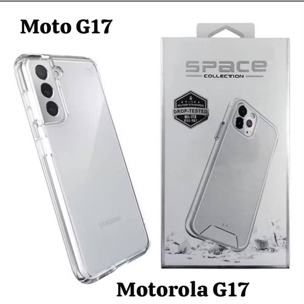 CAPA CAPINHA SPACE COLLECTION TRANSPARENTE P/MOTOROLA MOTO G17 ANTISHOCK PROTEÇÃO TOTAL RESISTENCIA