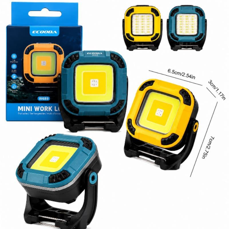 Lanterna Mini Work Light Acampamento Militar Magnética LED USB