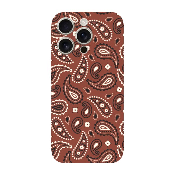 Capinha para iPhone 16 Pro Anti Impacto Fashion - BANDANA MARROM
