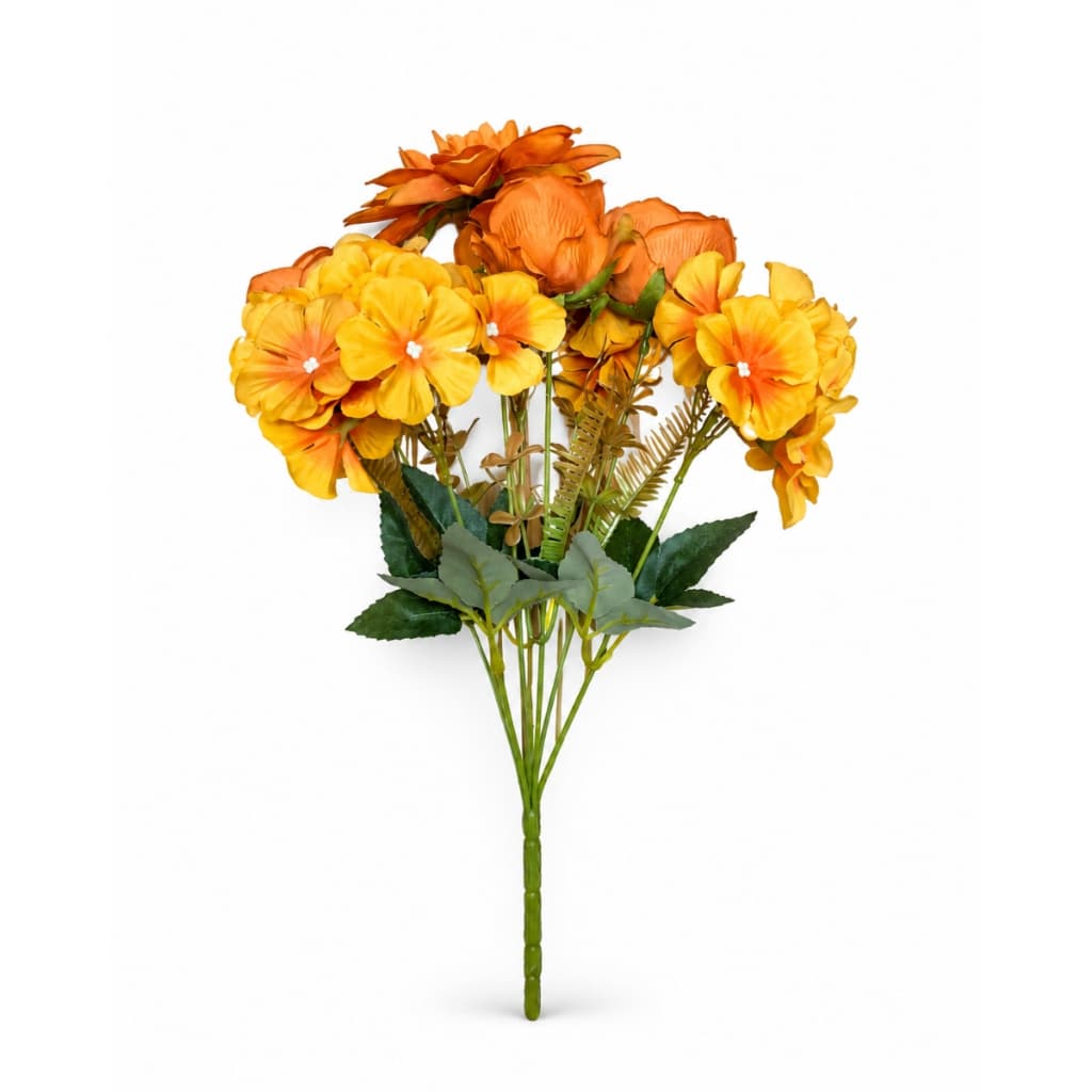 Buque De Rosa Com Dalia Decoração Casa Escritório 7 Hastes