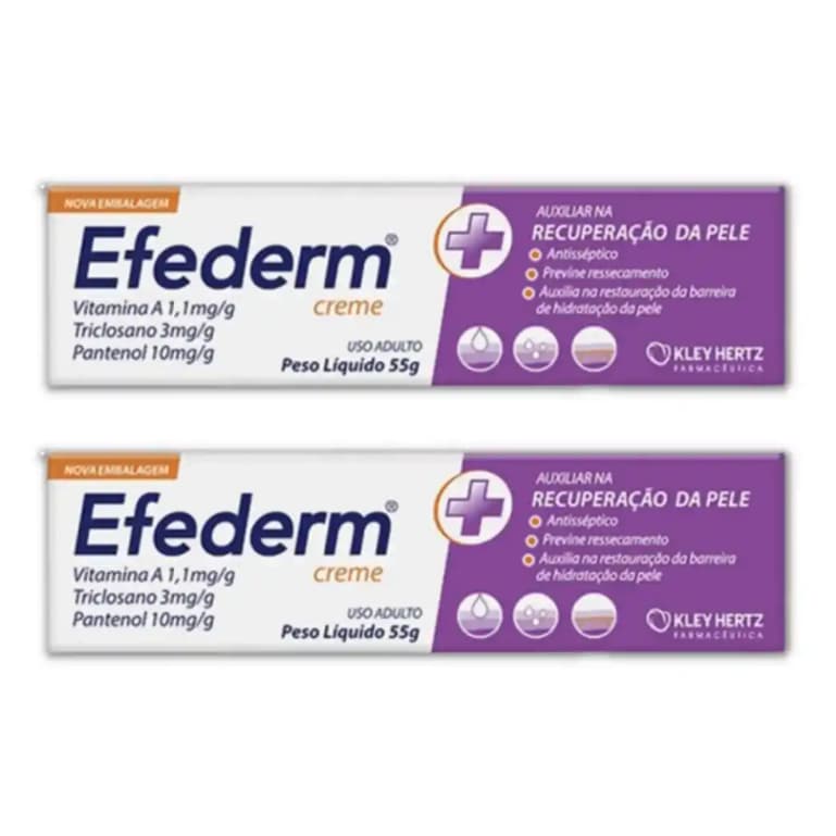 Kit 2x Efederm Creme Protetor Da Pele 55g - TUBO GRANDE
