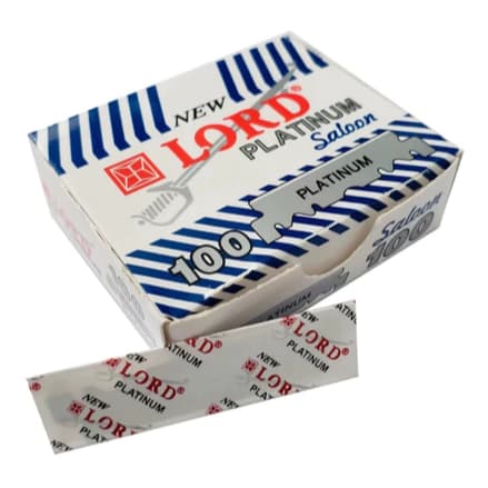 Lord 100 Lâminas Para Barba Platinum - Meia Lâmina Original Alta Qualidade