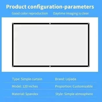 TELÃO 4K ANTIRREFLEXO PARA QUALQUER TIPO DE PROJETOR COM 180 POLEGADAS TELA ENCORPADA NÃO É TRANSPARENTE ENVIO IMEDIATO