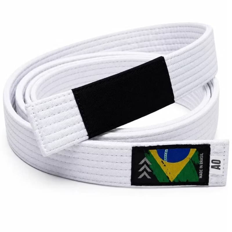 Faixa Jiu Jitsu Reforçada 100% Algodão 6 Costuras Ponta Graduação Treino Competição Infantil Adulto