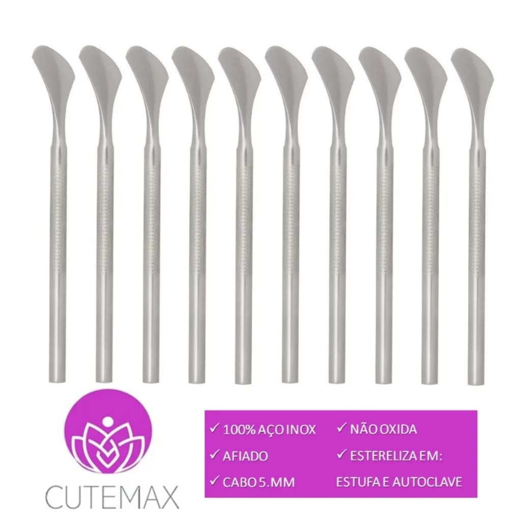 Kit 10 Espátula Bisturi  Ref. 222 Aço Inox Para Calosidade Plantar Profissional