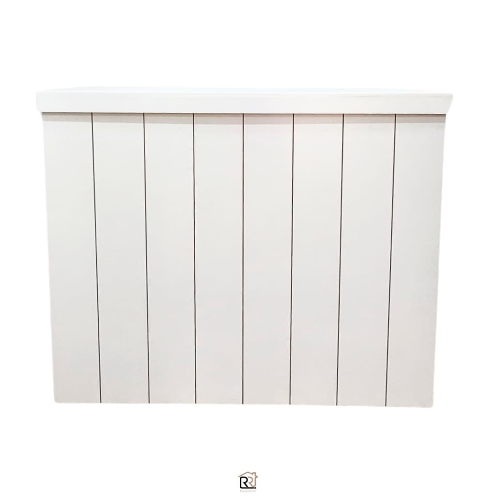 Cômoda Ripada Fake Branco Mesa Para Decoração De Festa Dobrável 1 Metro