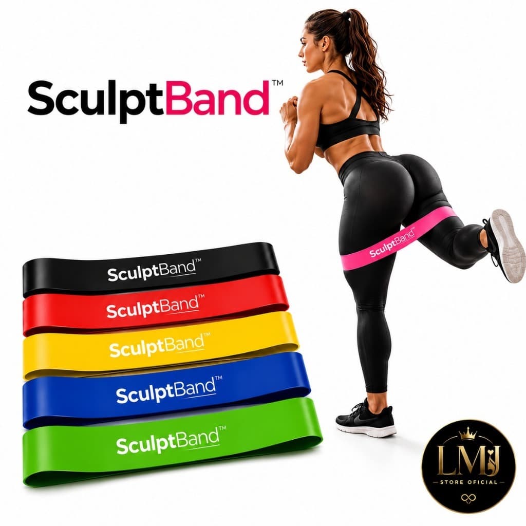 Conjunto 5 Faixas Elásticas Mini Band – Treino em Casa, Funcional e Fisioterapia