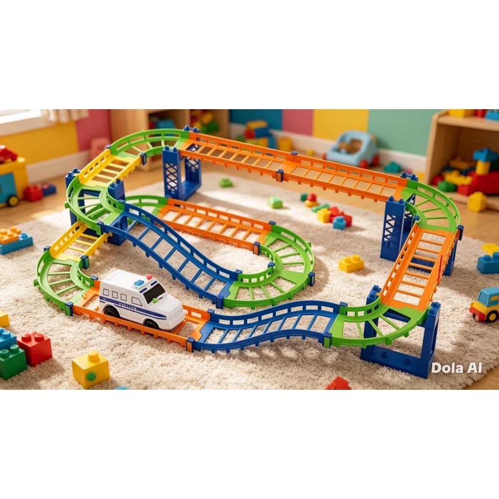 Pista Brinquedo Infantil Mini Cidade Elevação 69pçs