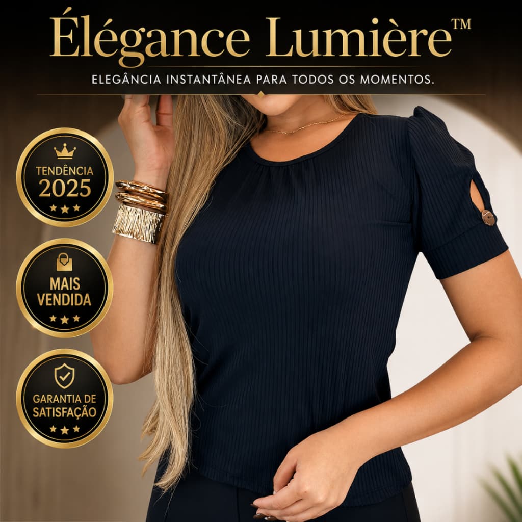 Blusa Canelada Feminina T-shirt Femininas Casual E Elegante De Blogueira Com Algodão, Rio Mais
