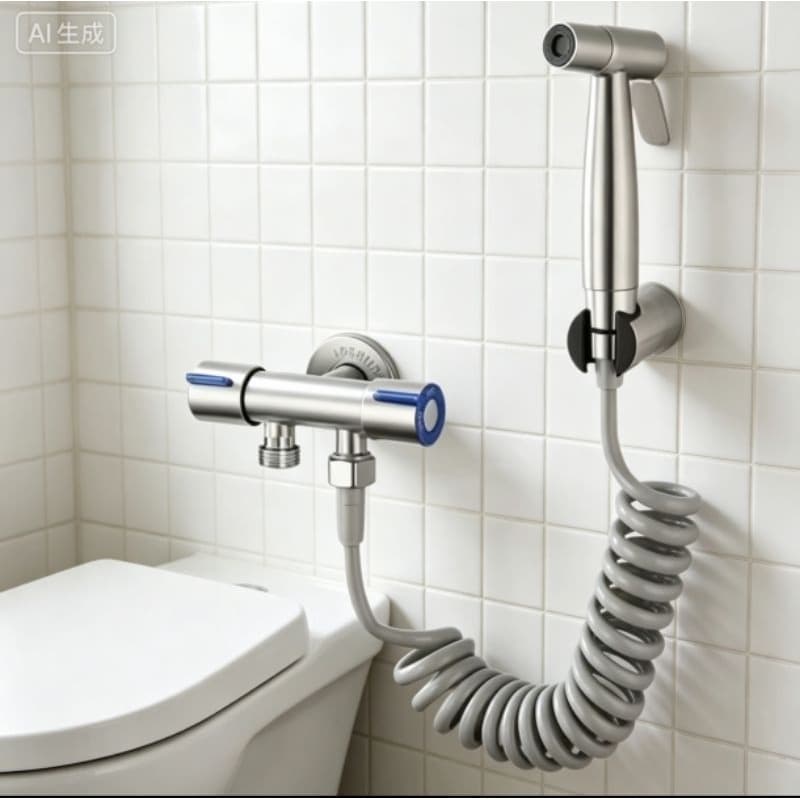 Kit Ducha Higiênica CROMADA Com Registro Dupla Saída De Água Multifuncional aco inox
