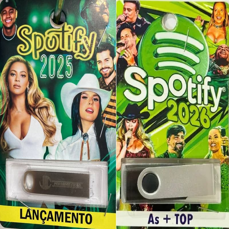 Spotyfy Pendrive Atualizado 2025 e 2026 + de 800 so as Tops.