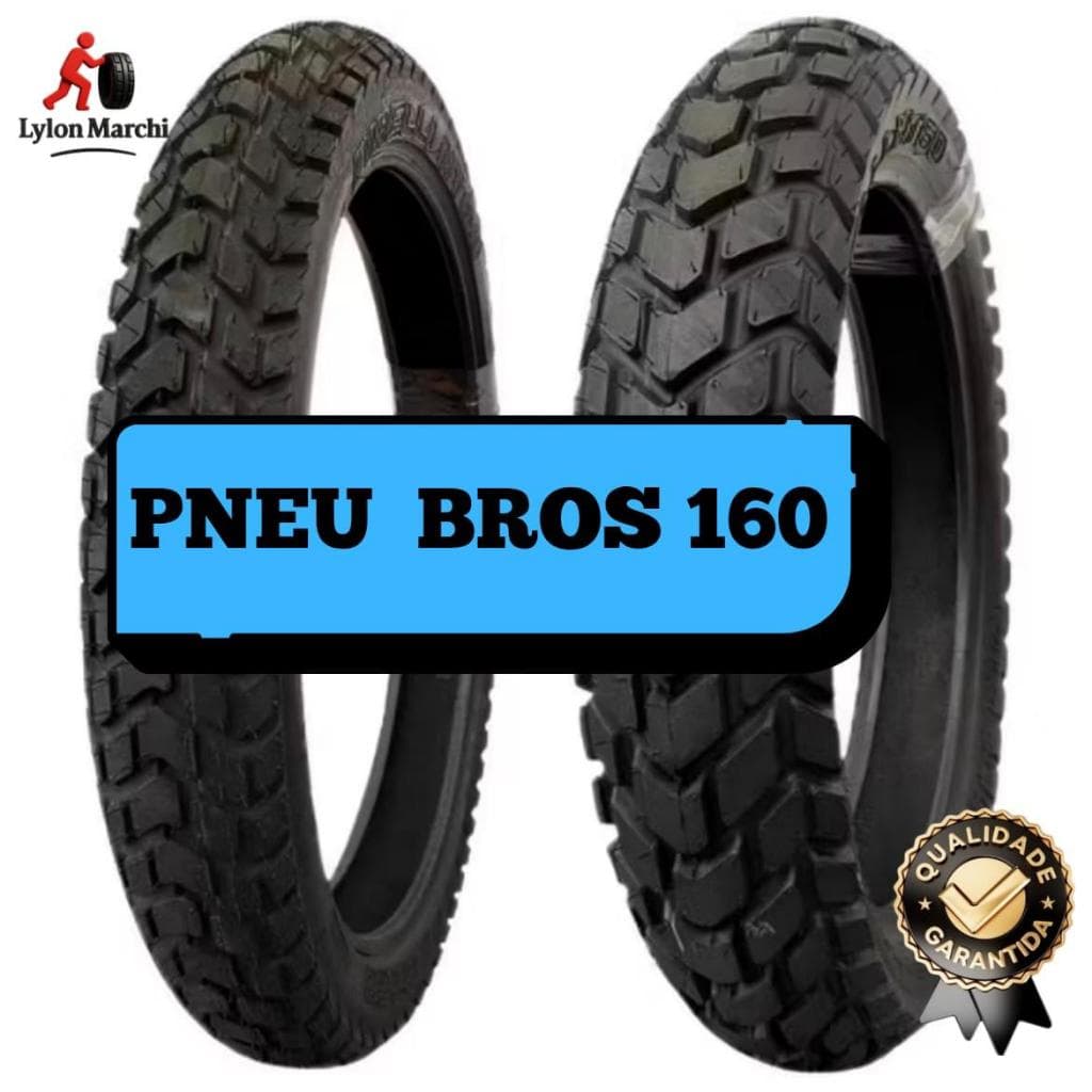 Pneu Bros 110/90-17 + 90/90-19 Bros125/150/160 Qualidade Premium